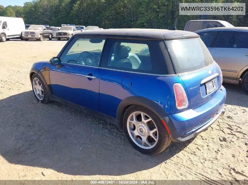 2006 Mini Cooper VIN: WMWRC33596TK64202 Lot: 40673401