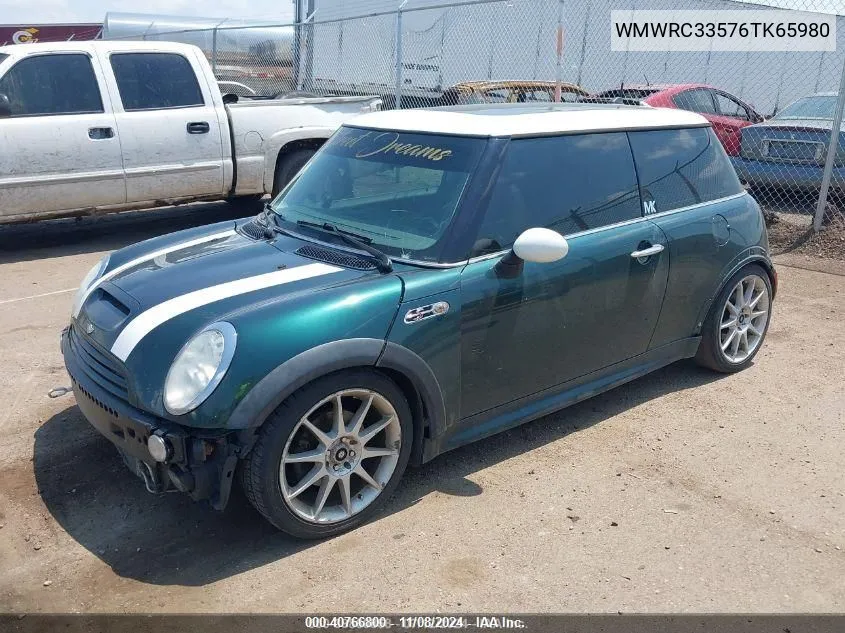 2006 Mini Cooper VIN: WMWRC33576TK65980 Lot: 40766800