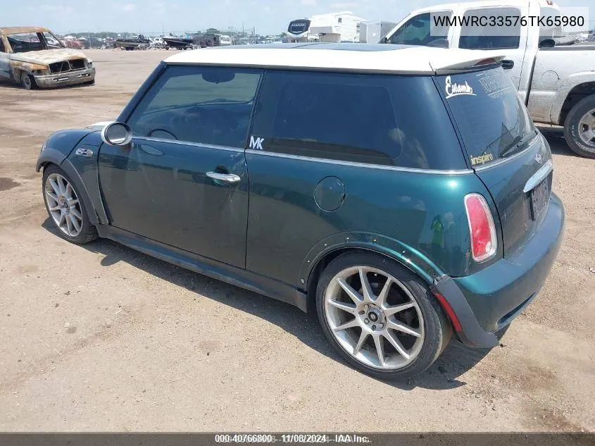 2006 Mini Cooper VIN: WMWRC33576TK65980 Lot: 40766800