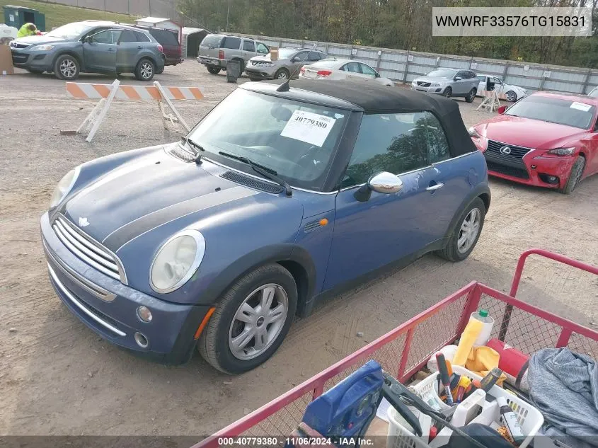 2006 Mini Cooper VIN: WMWRF33576TG15831 Lot: 40779380