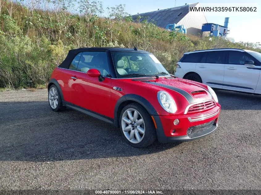 2006 Mini Cooper S VIN: WMWRH33596TK58062 Lot: 40790001