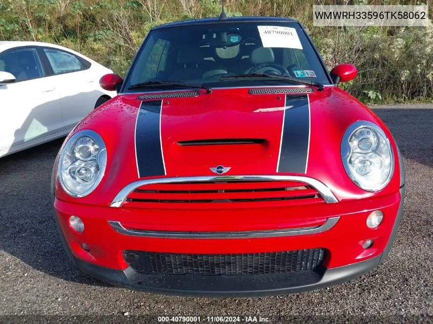 2006 Mini Cooper S VIN: WMWRH33596TK58062 Lot: 40790001