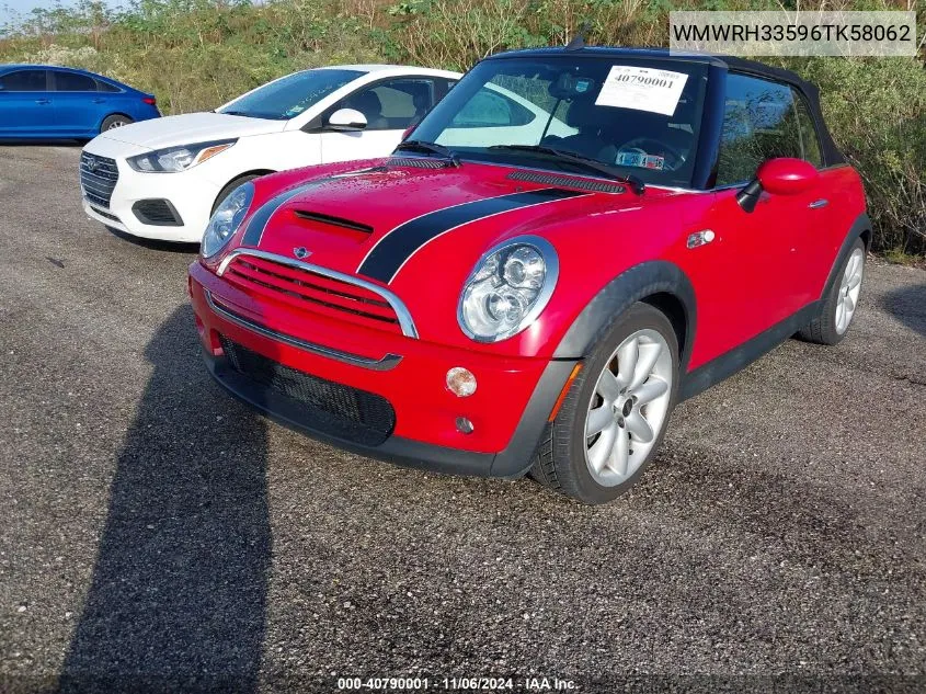 2006 Mini Cooper S VIN: WMWRH33596TK58062 Lot: 40790001