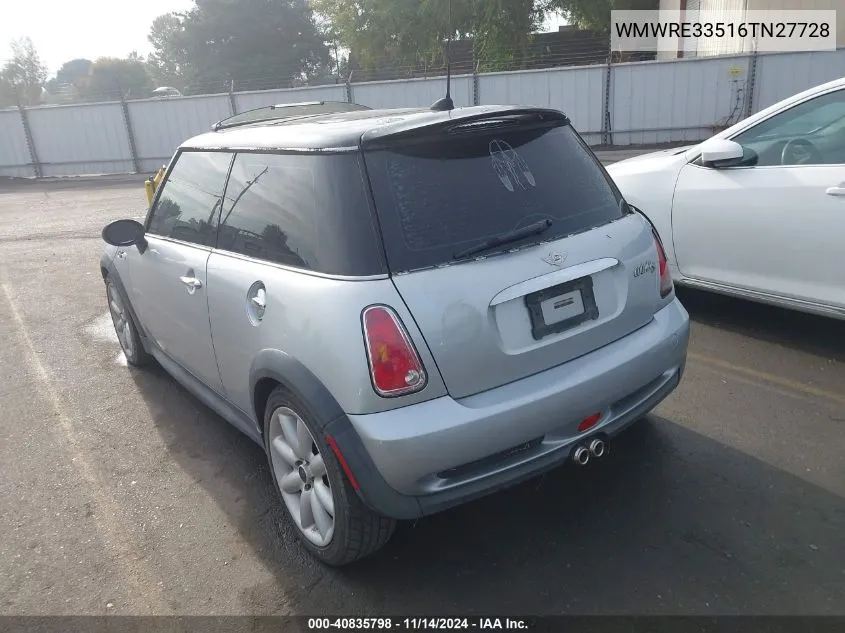 2006 Mini Cooper S VIN: WMWRE33516TN27728 Lot: 40835798