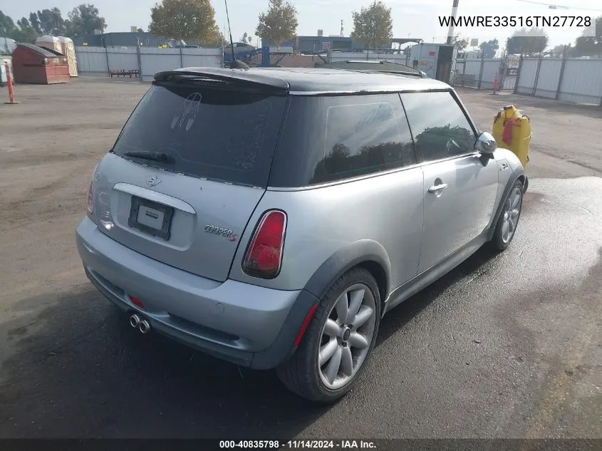 2006 Mini Cooper S VIN: WMWRE33516TN27728 Lot: 40835798