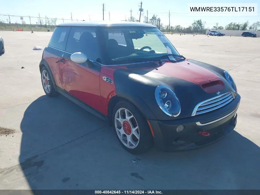 2006 Mini Cooper S VIN: WMWRE33576TL17151 Lot: 40842645