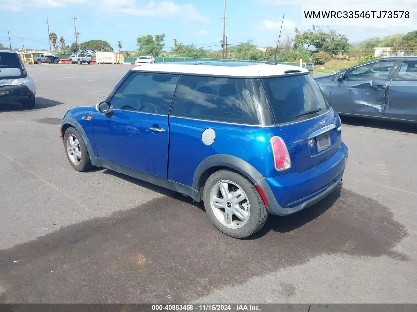 2006 Mini Cooper VIN: WMWRC33546TJ73578 Lot: 40883458