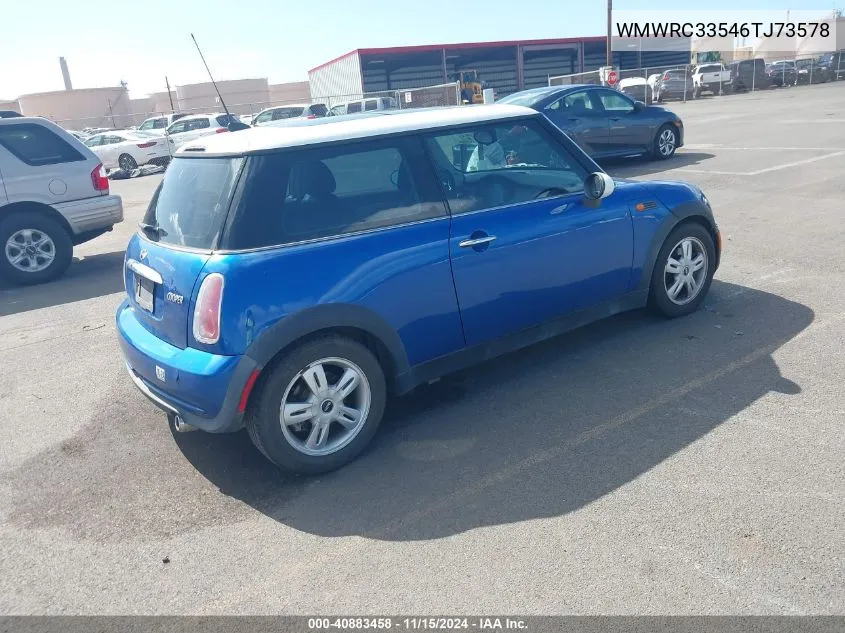 2006 Mini Cooper VIN: WMWRC33546TJ73578 Lot: 40883458