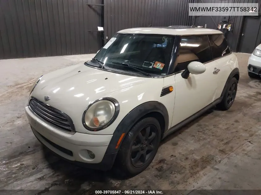 2007 Mini Cooper VIN: WMWMF33597TT58342 Lot: 39705847