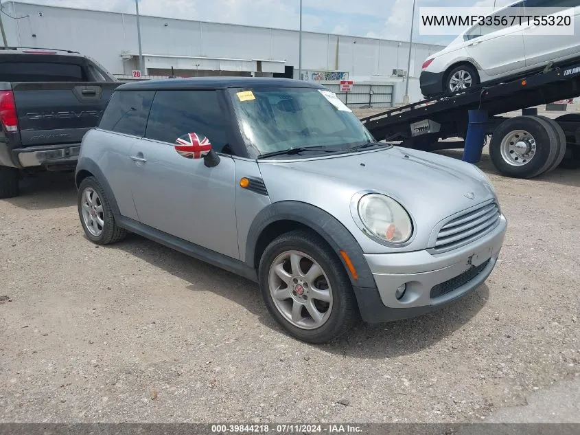 2007 Mini Cooper VIN: WMWMF33567TT55320 Lot: 39844218