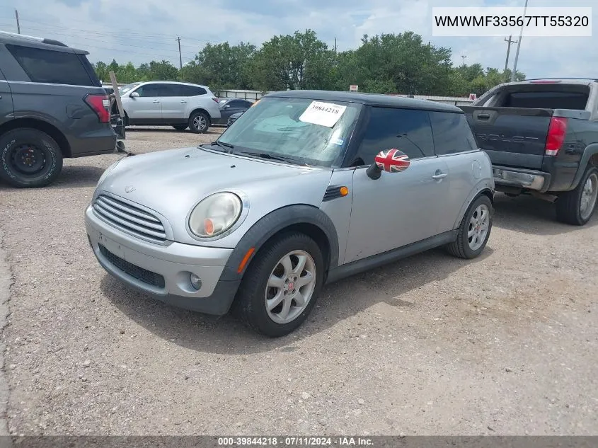 2007 Mini Cooper VIN: WMWMF33567TT55320 Lot: 39844218