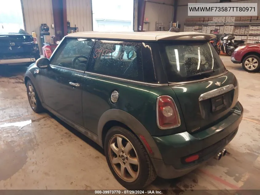 2007 Mini Cooper S VIN: WMWMF73587TT80971 Lot: 39973770