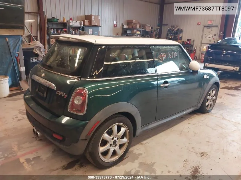 2007 Mini Cooper S VIN: WMWMF73587TT80971 Lot: 39973770