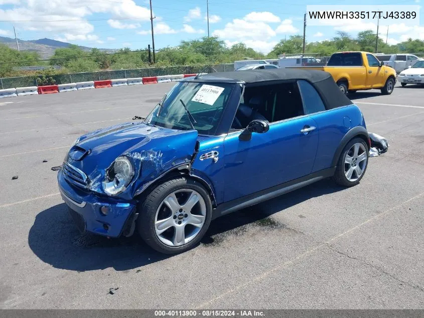 WMWRH33517TJ43389 2007 Mini Cooper S