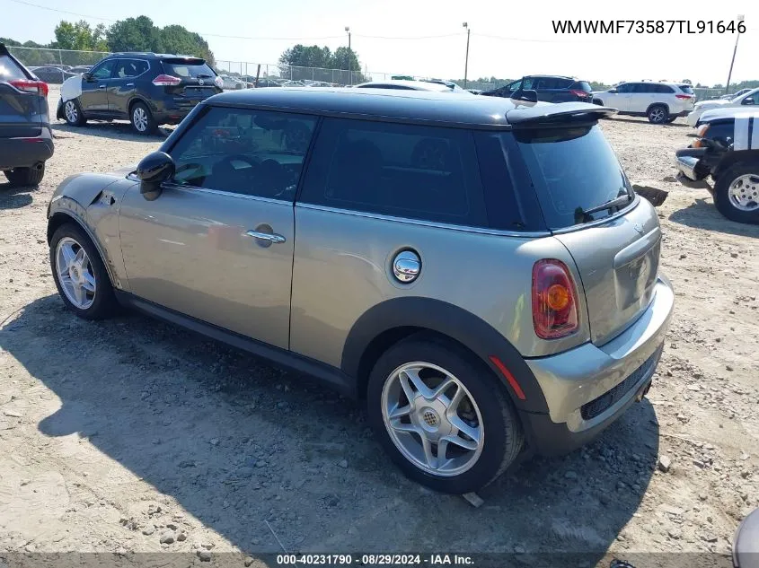 2007 Mini Cooper S VIN: WMWMF73587TL91646 Lot: 40231790