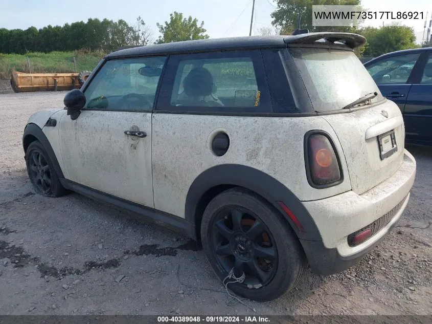 2007 Mini Cooper S VIN: WMWMF73517TL86921 Lot: 40389048