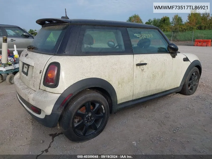 2007 Mini Cooper S VIN: WMWMF73517TL86921 Lot: 40389048