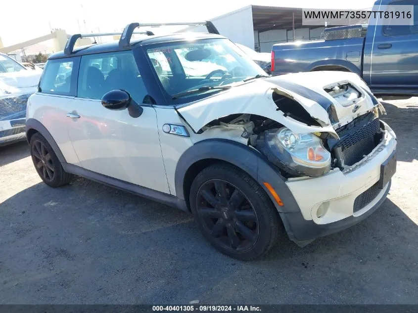 2007 Mini Cooper S VIN: WMWMF73557TT81916 Lot: 40401305