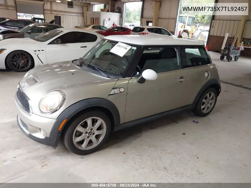 2007 Mini Cooper S VIN: WMWMF735X7TL92457 Lot: 40415708