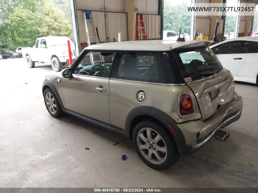 2007 Mini Cooper S VIN: WMWMF735X7TL92457 Lot: 40415708