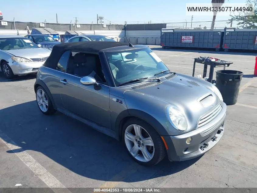 2007 Mini Cooper S VIN: WMWRH33507TJ44940 Lot: 40542353