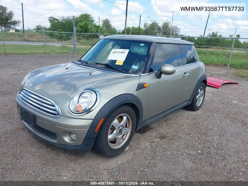 2007 Mini Cooper VIN: WMWMF33587TT57733 Lot: 40575901