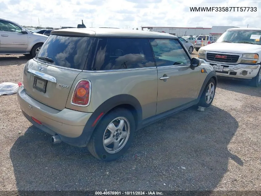 2007 Mini Cooper VIN: WMWMF33587TT57733 Lot: 40575901