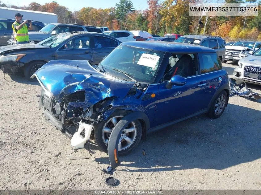 2007 Mini Cooper VIN: WMWMF33537TT53766 Lot: 40583807