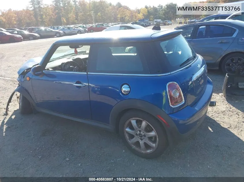 2007 Mini Cooper VIN: WMWMF33537TT53766 Lot: 40583807