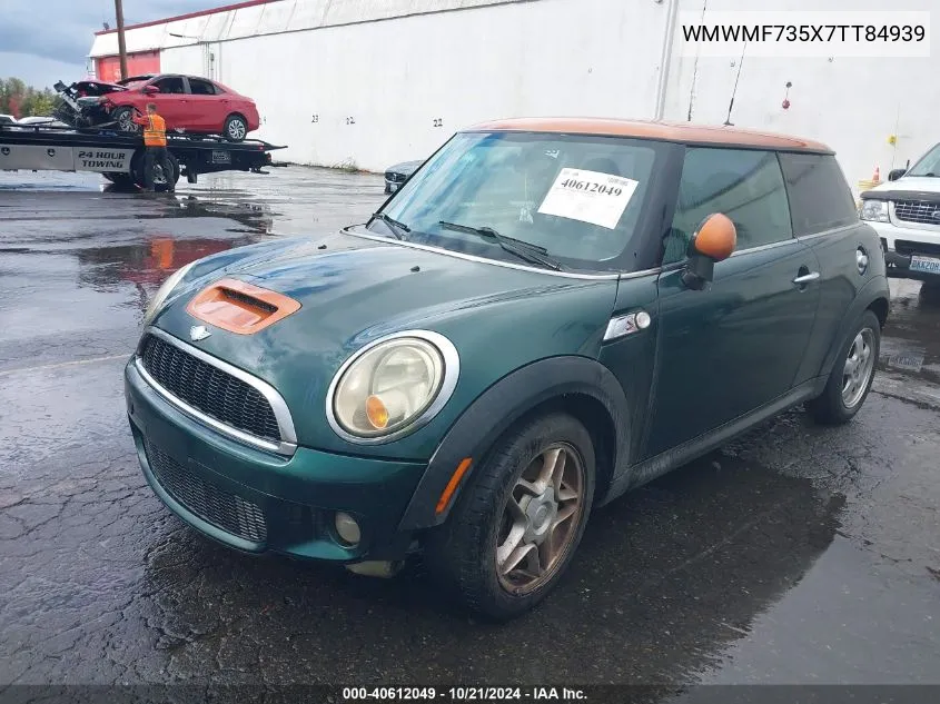 2007 Mini Cooper S VIN: WMWMF735X7TT84939 Lot: 40612049