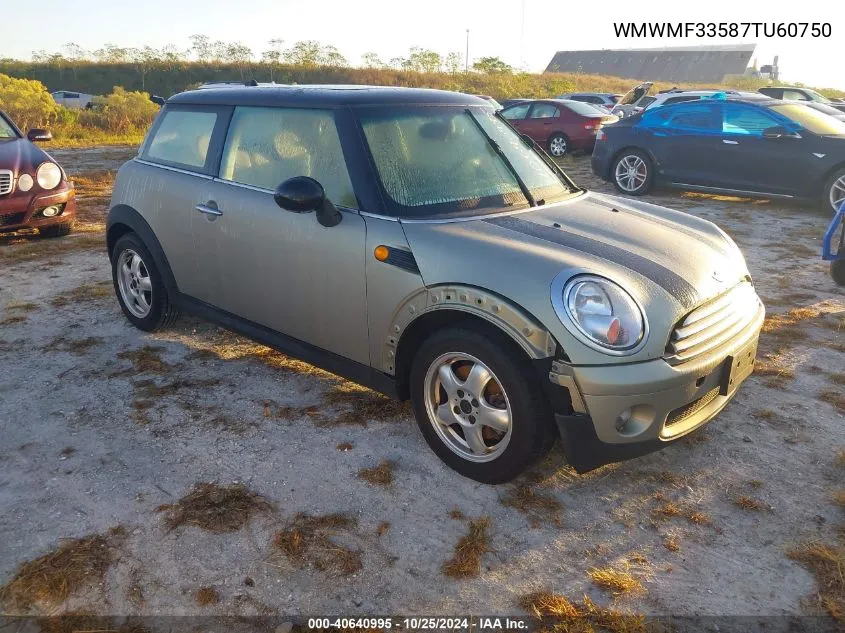 2007 Mini Cooper Hardtop Base (M6) VIN: WMWMF33587TU60750 Lot: 40640995