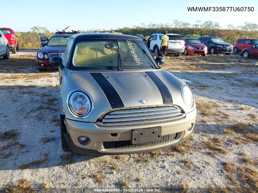 2007 Mini Cooper Hardtop Base (M6) VIN: WMWMF33587TU60750 Lot: 40640995