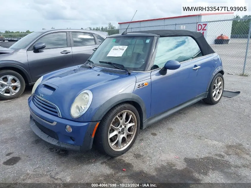 2007 Mini Cooper S VIN: WMWRH33547TL93905 Lot: 40667598