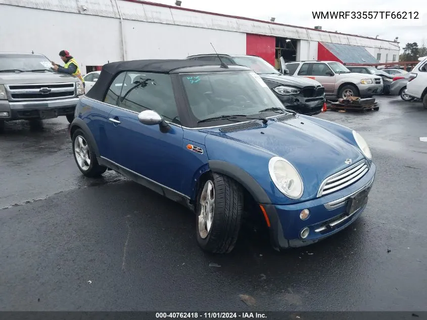 2007 Mini Cooper VIN: WMWRF33557TF66212 Lot: 40762418