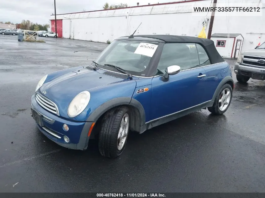 2007 Mini Cooper VIN: WMWRF33557TF66212 Lot: 40762418