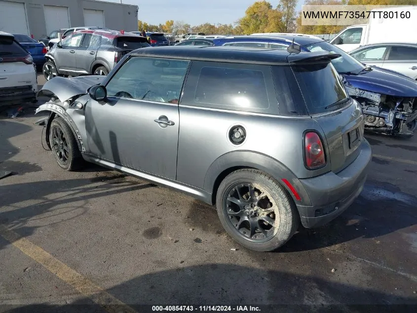 2007 Mini Cooper S VIN: WMWMF73547TT80160 Lot: 40854743