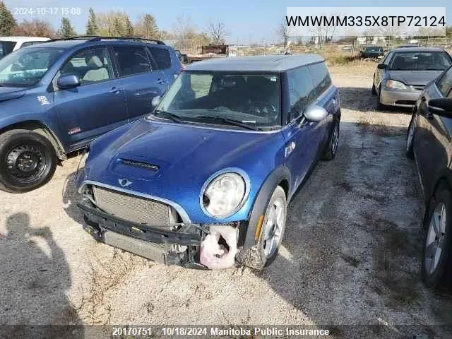 2008 Mini Cooper S Clubman VIN: WMWMM335X8TP72124 Lot: 20170751