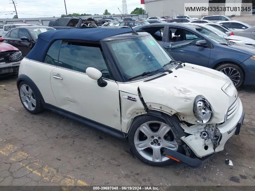 WMWRH33538TU81345 2008 Mini Cooper S