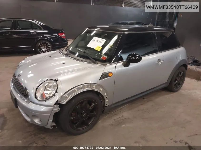 2008 Mini Cooper VIN: WMWMF33548TT66429 Lot: 39774792