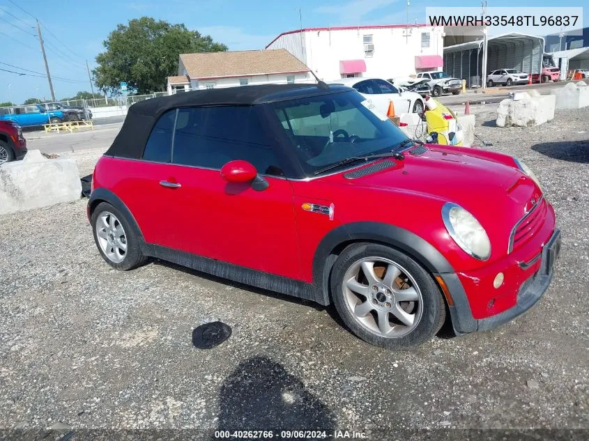 2008 Mini Cooper S VIN: WMWRH33548TL96837 Lot: 40262766