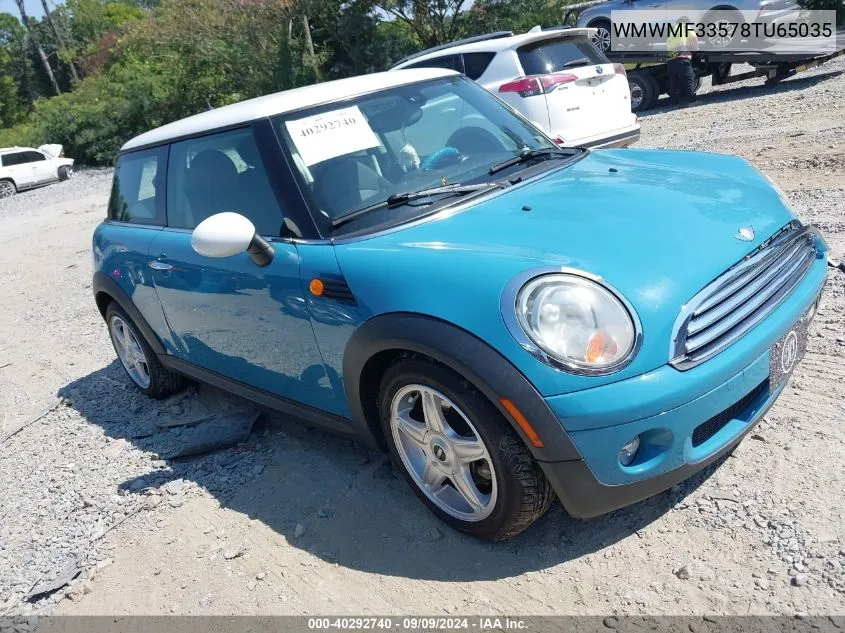 2008 Mini Cooper VIN: WMWMF33578TU65035 Lot: 40292740