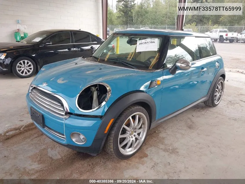 2008 Mini Cooper VIN: WMWMF33578TT65999 Lot: 40385386