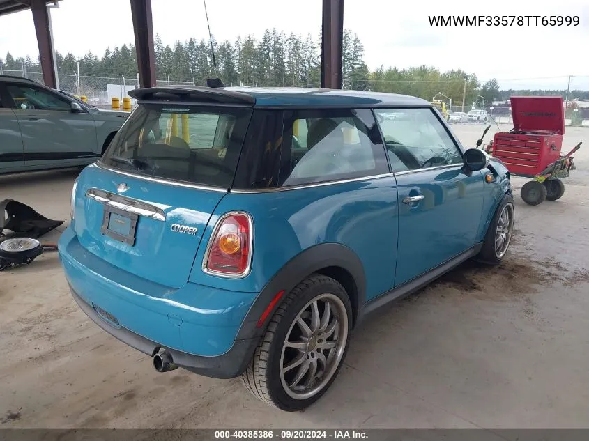 2008 Mini Cooper VIN: WMWMF33578TT65999 Lot: 40385386