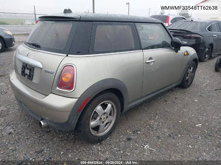 2008 Mini Cooper VIN: WMWMF33548TT62638 Lot: 40432634