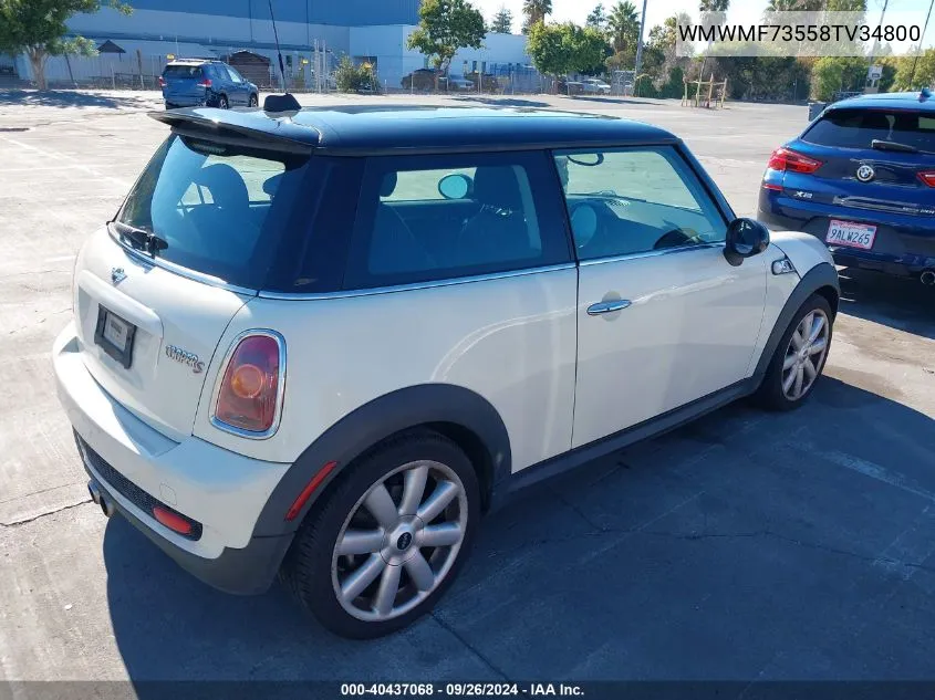 2008 Mini Cooper S VIN: WMWMF73558TV34800 Lot: 40437068