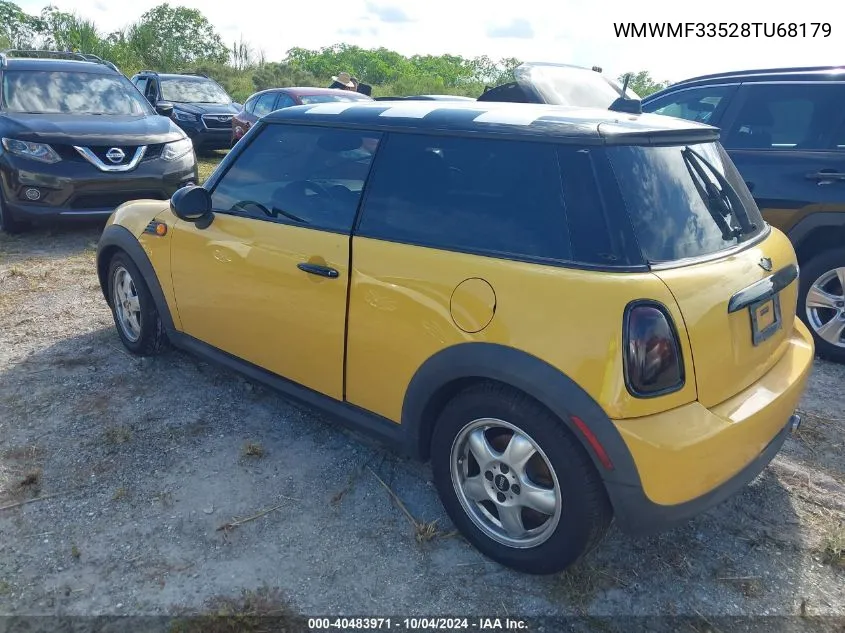 2008 Mini Cooper VIN: WMWMF33528TU68179 Lot: 40483971