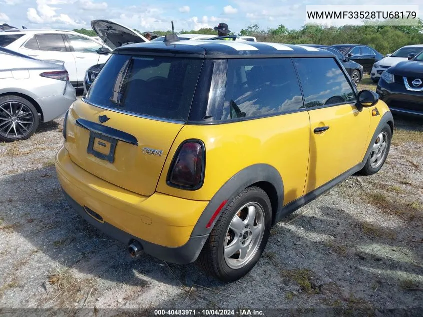 2008 Mini Cooper VIN: WMWMF33528TU68179 Lot: 40483971