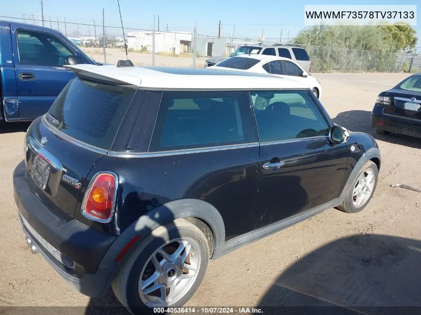 2008 Mini Cooper S S VIN: WMWMF73578TV37133 Lot: 40536414