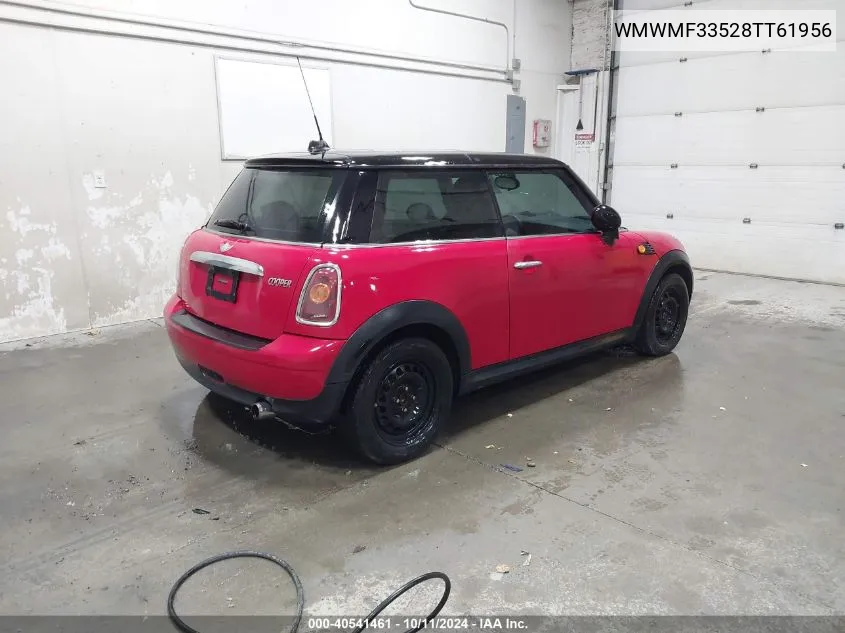 2008 Mini Cooper VIN: WMWMF33528TT61956 Lot: 40541461