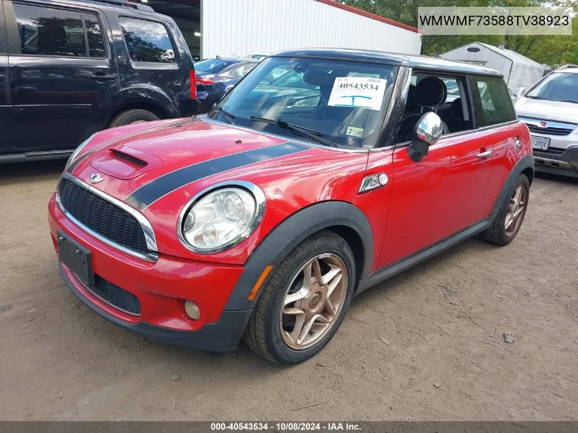 2008 Mini Cooper S VIN: WMWMF73588TV38923 Lot: 40543534